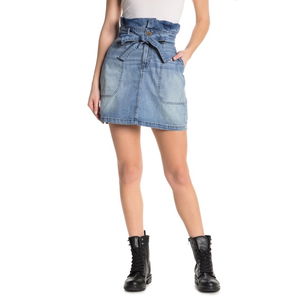 Free People Splendor In The Grass Denim Mini Skirt - Picture 4 of 8
